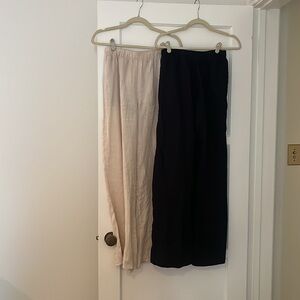 LOT of H&M Black Linen Shorts + 2 linen pants